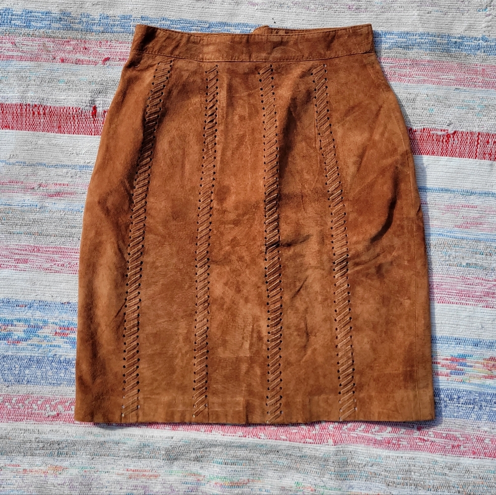 Brown Suede Skirt